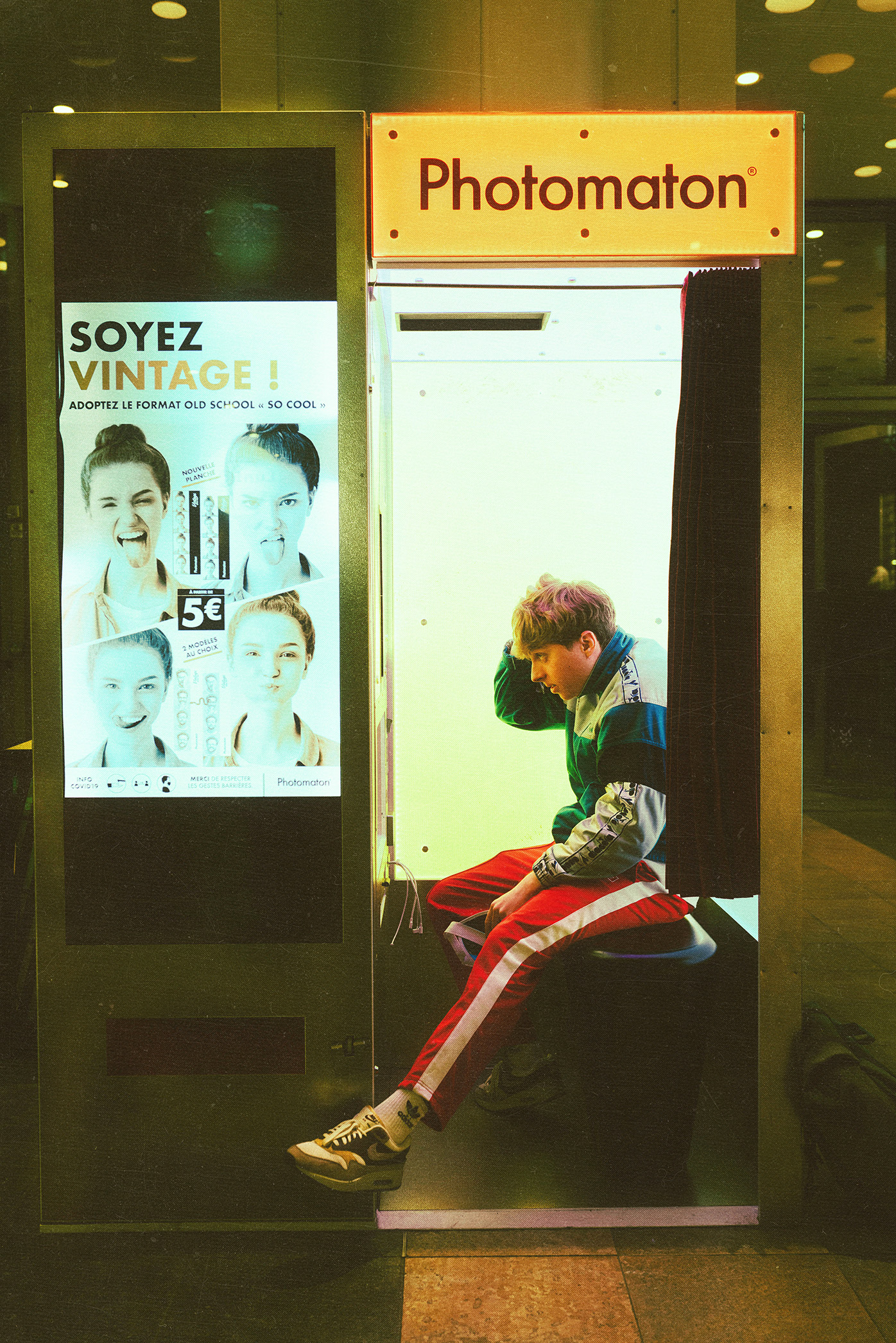 Portrait photomaton vintage